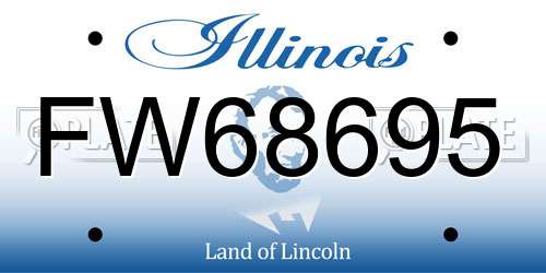 FW68695 Illinois License Plate