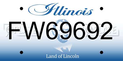 FW69692 Illinois License Plate