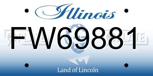 FW69881 Illinois License Plate