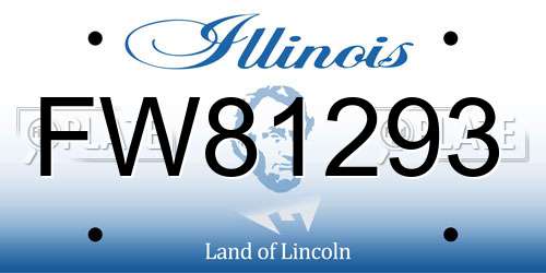 FW81293 Illinois License Plate