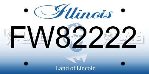 FW82222 Illinois License Plate
