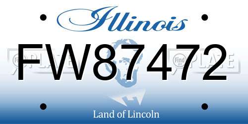 FW87472 Illinois License Plate