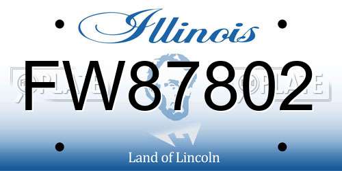 FW87802 Illinois License Plate