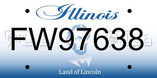 FW97638 Illinois License Plate