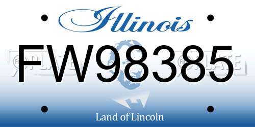 FW98385 Illinois License Plate