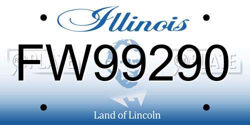 FW99290 Illinois License Plate