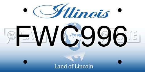 FWC996 Illinois License Plate