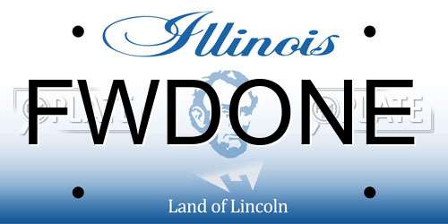 FWDONE Illinois License Plate