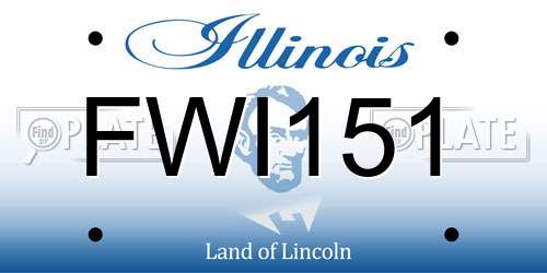 FWI151 Illinois License Plate