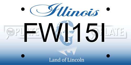 FWI15I Illinois License Plate