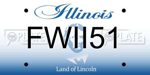 FWII51 Illinois License Plate