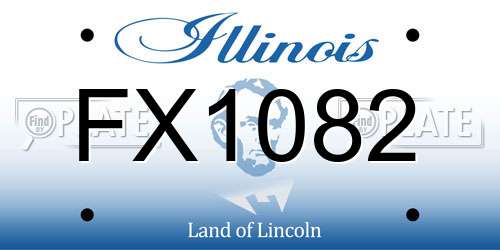 FX1082 Illinois License Plate