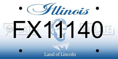 FX11140 Illinois License Plate