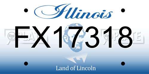 FX17318 Illinois License Plate