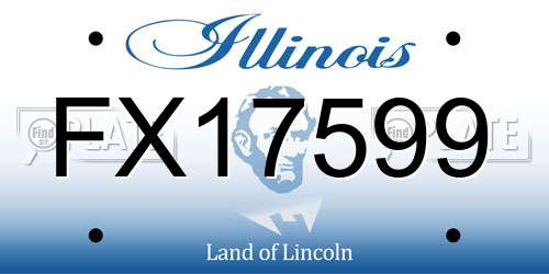 FX17599 Illinois License Plate