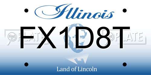 FX1D8T Illinois License Plate