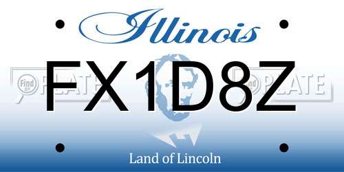 FX1D8Z Illinois License Plate
