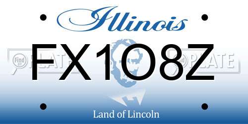 FX1O8Z Illinois License Plate