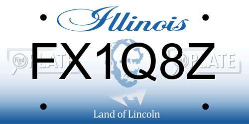 FX1Q8Z Illinois License Plate