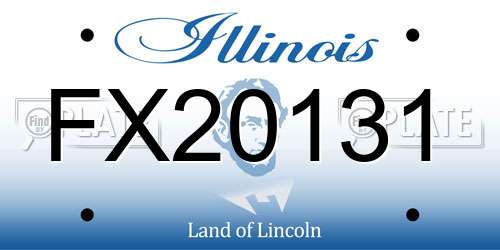 FX20131 Illinois License Plate