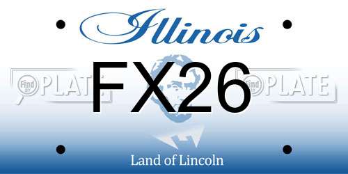 FX26 Illinois License Plate
