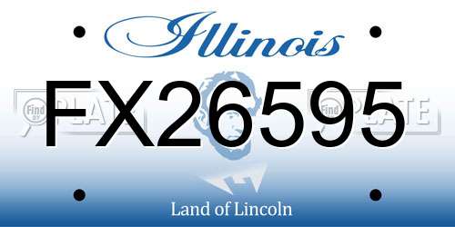 FX26595 Illinois License Plate