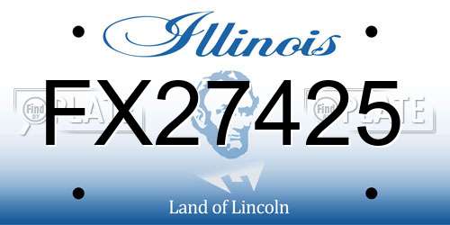 FX27425 Illinois License Plate