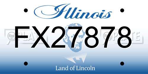 FX27878 Illinois License Plate
