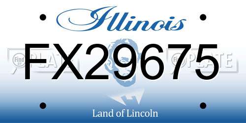 FX29675 Illinois License Plate