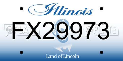 FX29973 Illinois License Plate