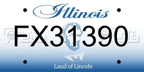 FX31390 Illinois License Plate