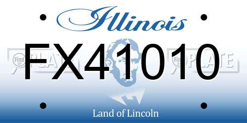 FX41010 Illinois License Plate