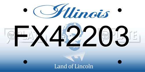 FX42203 Illinois License Plate