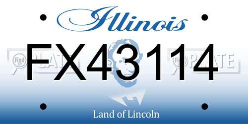 FX43114 Illinois License Plate