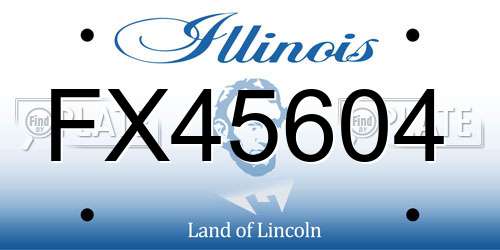 FX45604 Illinois License Plate