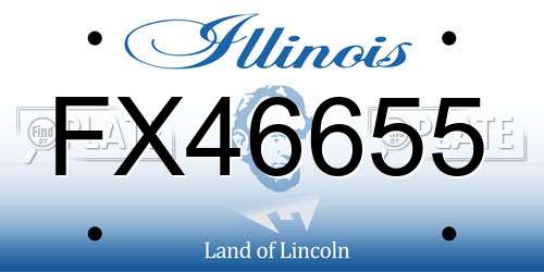 FX46655 Illinois License Plate