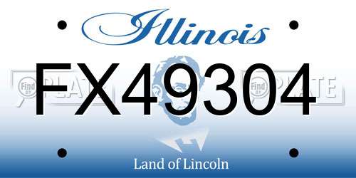 FX49304 Illinois License Plate