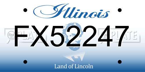 FX52247 Illinois License Plate