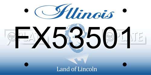 FX53501 Illinois License Plate