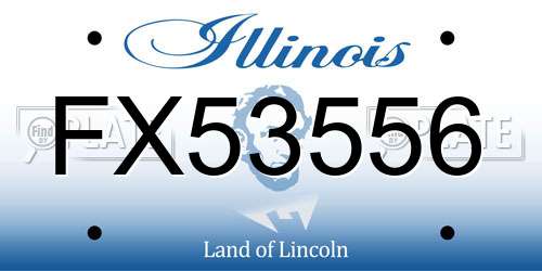 FX53556 Illinois License Plate