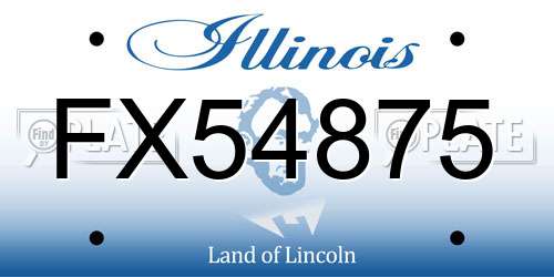 FX54875 Illinois License Plate