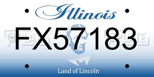 FX57183 Illinois License Plate