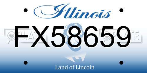 FX58659 Illinois License Plate