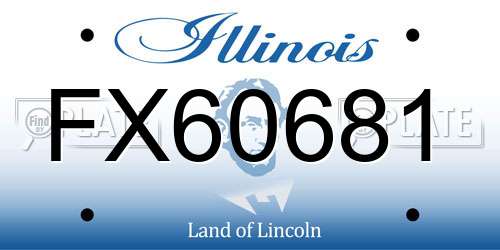 FX60681 Illinois License Plate