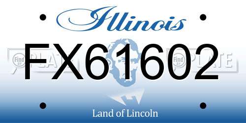 FX61602 Illinois License Plate