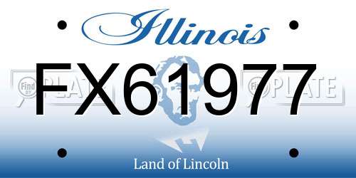 FX61977 Illinois License Plate