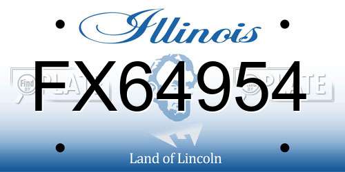 FX64954 Illinois License Plate