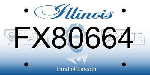 FX80664 Illinois License Plate