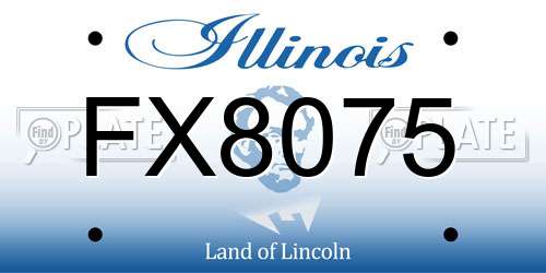 FX8075 Illinois License Plate