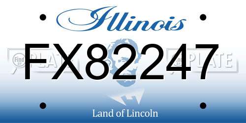 FX82247 Illinois License Plate